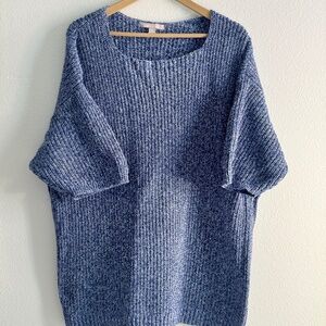 Blue sweater short sleeve woman within 26/28